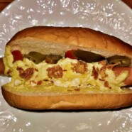 Hot dog z jajecznicą